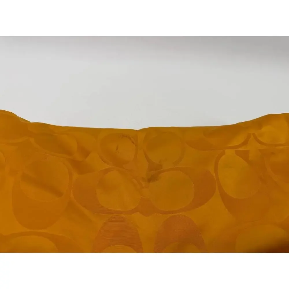 Coach Signature Nylon Tote Bag Orange Large Shoulder Travel Zip Top
